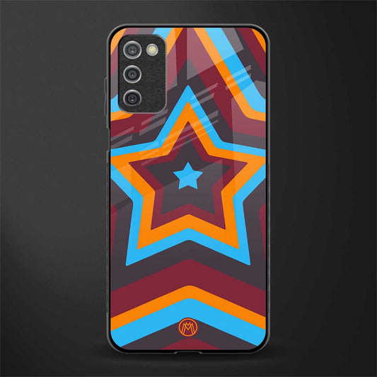 y2k red blue stars glass case for samsung galaxy a03s image