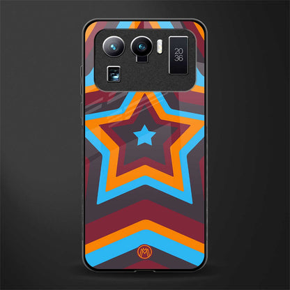 y2k red blue stars glass case for mi 11 ultra 5g image
