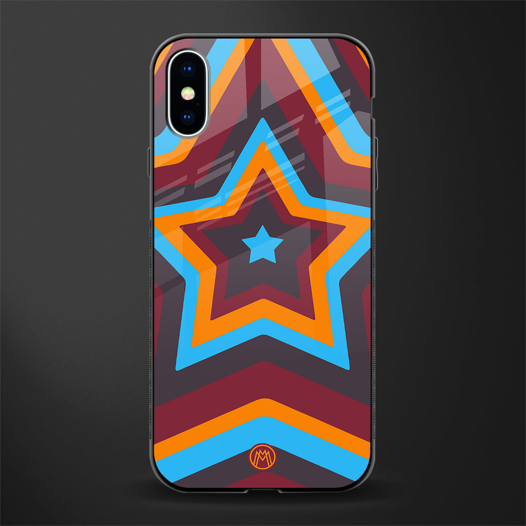 y2k red blue stars glass case for iphone xs image