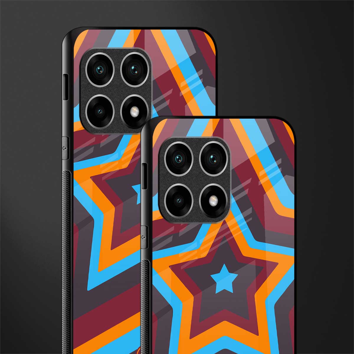 y2k red blue stars glass case for oneplus 10 pro 5g image-2