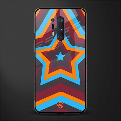 y2k red blue stars glass case for oneplus 8 pro image