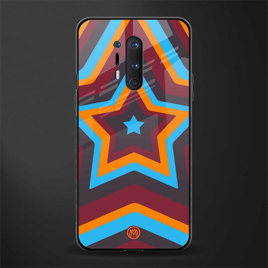 y2k red blue stars glass case for oneplus 8 pro image