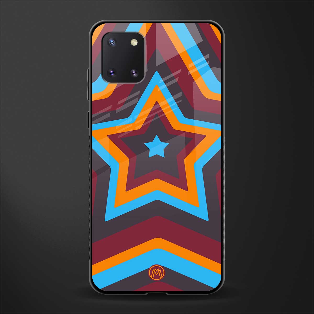 y2k red blue stars glass case for samsung galaxy note 10 lite image