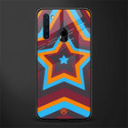 y2k red blue stars glass case for samsung a21 image