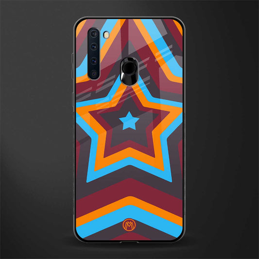 y2k red blue stars glass case for samsung a21 image