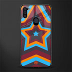 y2k red blue stars glass case for samsung a11 image