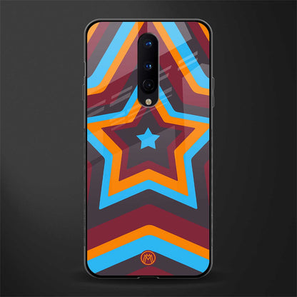 y2k red blue stars glass case for oneplus 8 image
