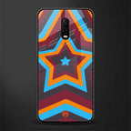 y2k red blue stars glass case for oneplus 6t image