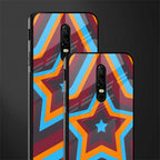 y2k red blue stars glass case for oneplus 6 image-2