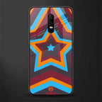 y2k red blue stars glass case for oneplus 6 image