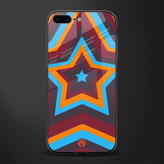y2k red blue stars glass case for iphone 8 plus image