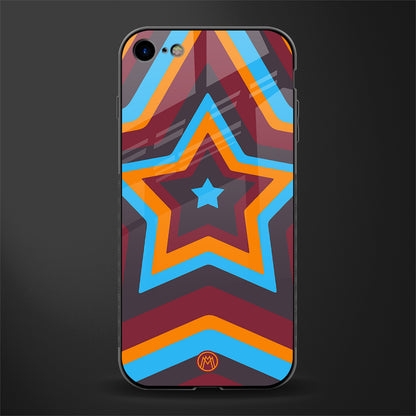 y2k red blue stars glass case for iphone se 2020 image