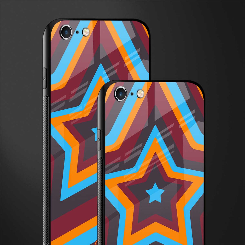 y2k red blue stars glass case for iphone 6s image-2