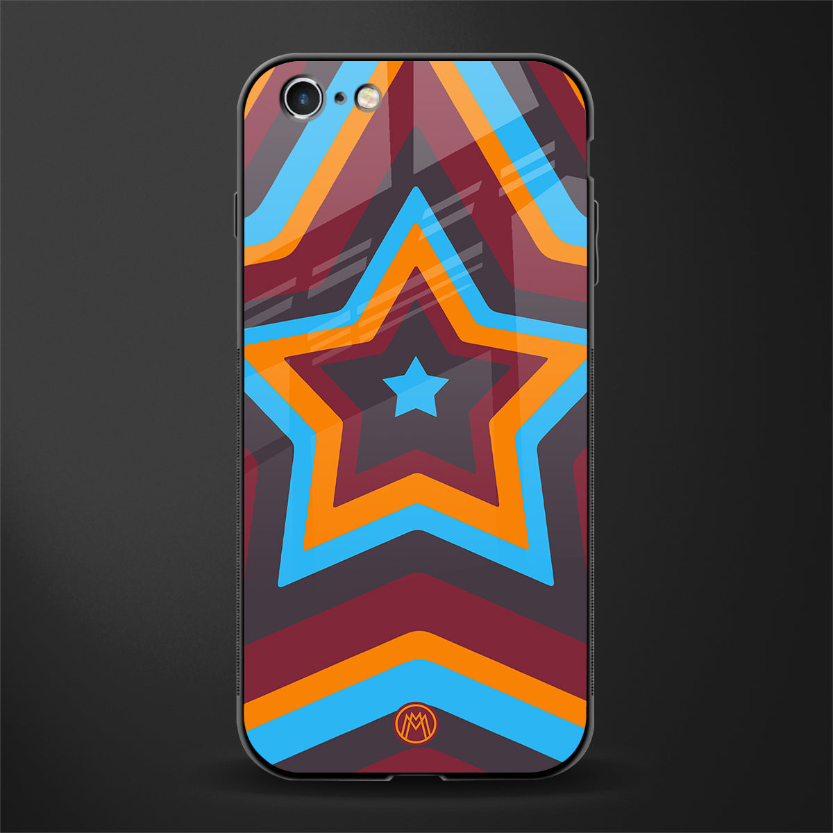 y2k red blue stars glass case for iphone 6s image