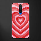 y2k red hearts aesthetic glass case for poco x2 image