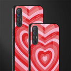 y2k red hearts aesthetic glass case for oppo reno 3 pro image-2