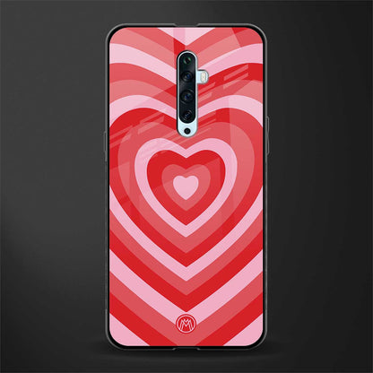 y2k red hearts aesthetic glass case for oppo reno 2z image