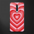 y2k red hearts aesthetic glass case for oppo reno 2f image