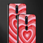 y2k red hearts aesthetic glass case for oppo f11 pro image-2