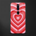 y2k red hearts aesthetic glass case for oppo f11 pro image