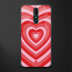 y2k red hearts aesthetic glass case for oppo a9 image