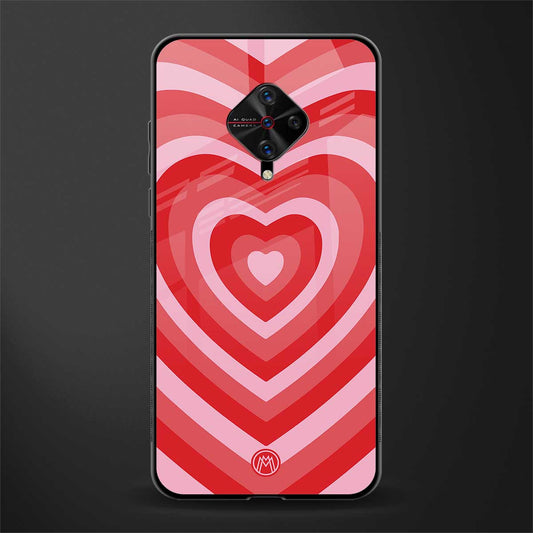 y2k red hearts aesthetic glass case for vivo s1 pro image