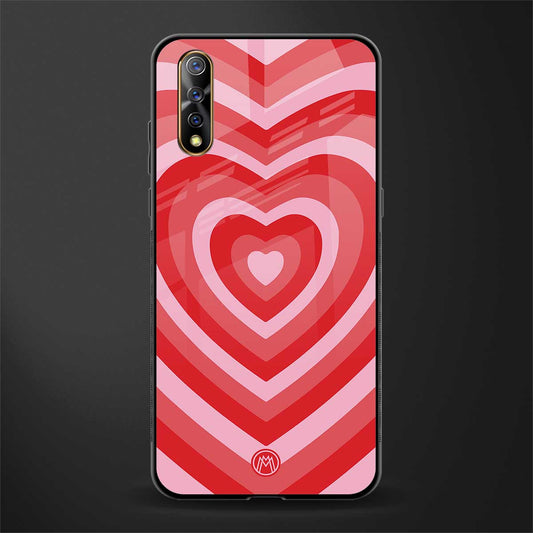 y2k red hearts aesthetic glass case for vivo s1 image