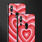 y2k red hearts aesthetic glass case for vivo v15 image-2