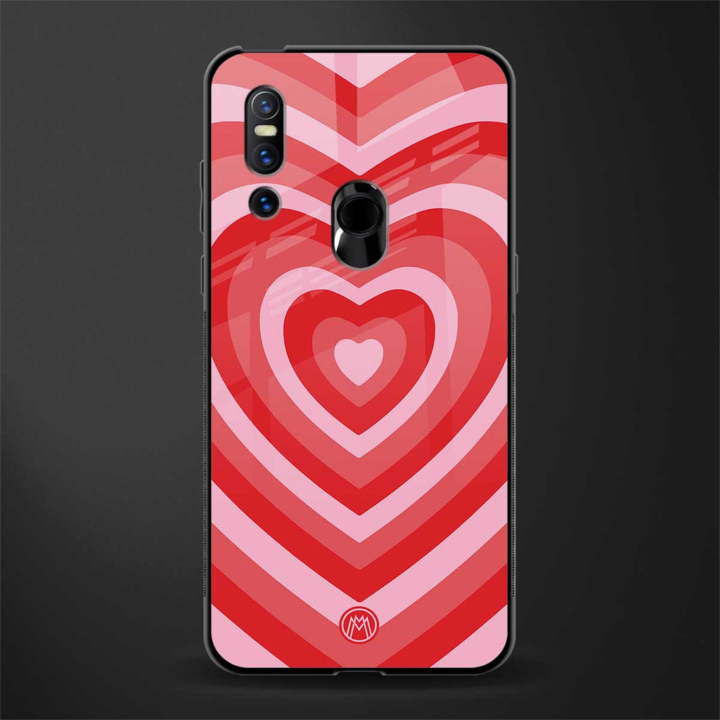 y2k red hearts aesthetic glass case for vivo v15 image