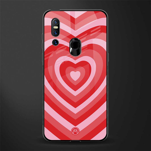 y2k red hearts aesthetic glass case for vivo v15 image