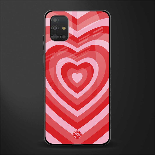 y2k red hearts aesthetic glass case for samsung galaxy a51 image