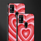 y2k red hearts aesthetic glass case for samsung galaxy m31 prime edition image-2