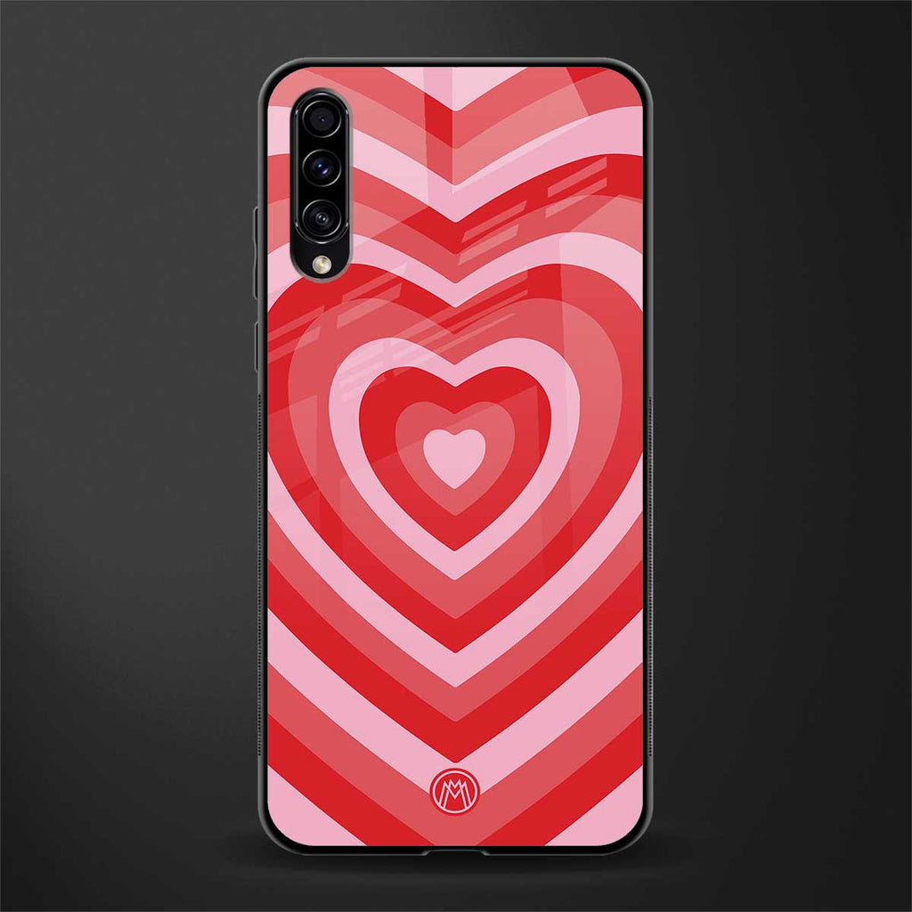 y2k red hearts aesthetic glass case for samsung galaxy a50s image
