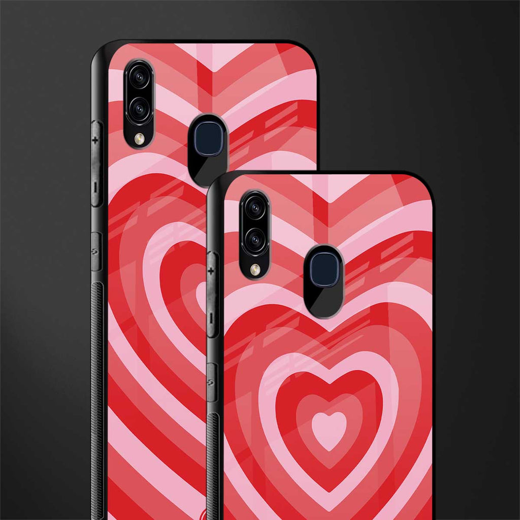 y2k red hearts aesthetic glass case for samsung galaxy m10s image-2