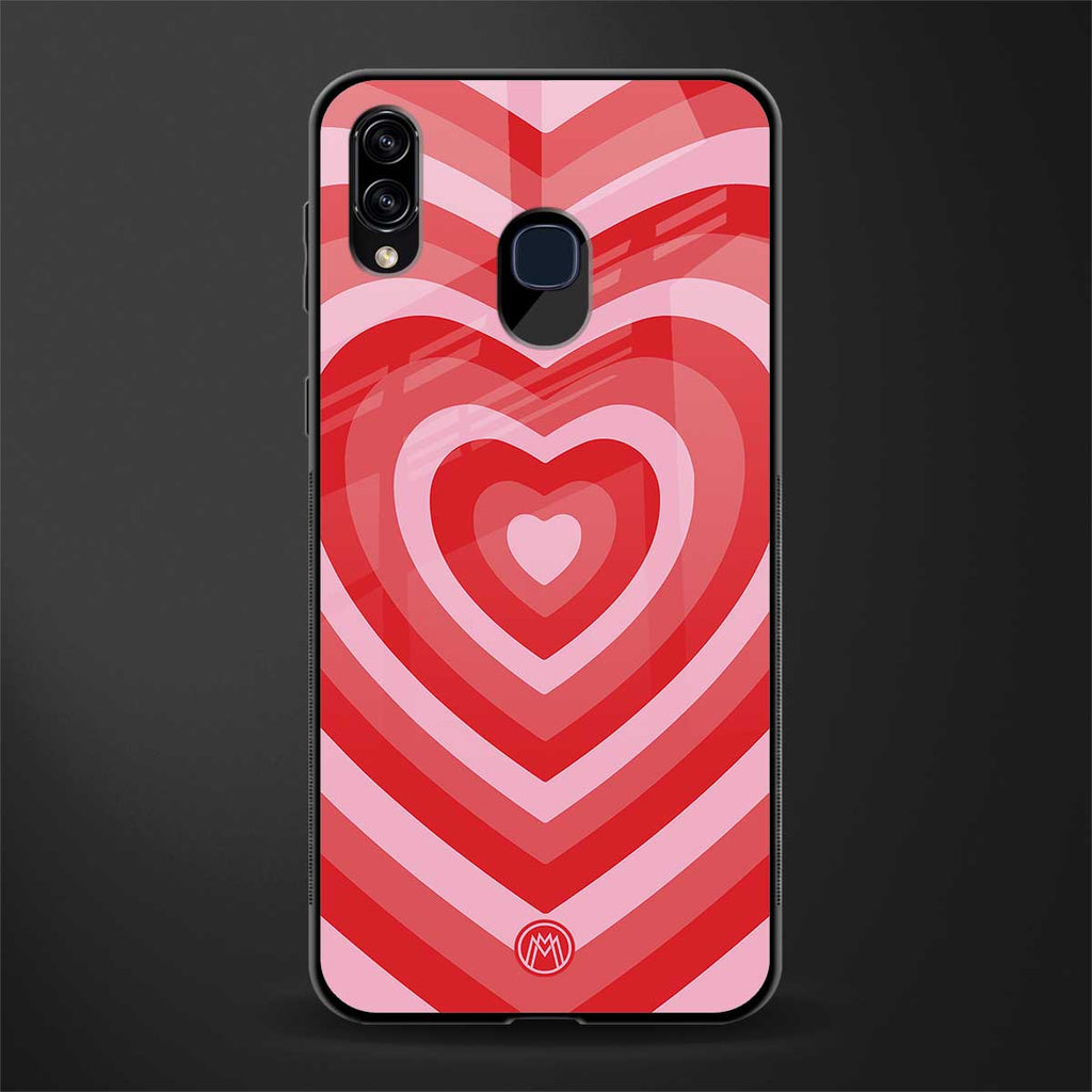 y2k red hearts aesthetic glass case for samsung galaxy m10s image