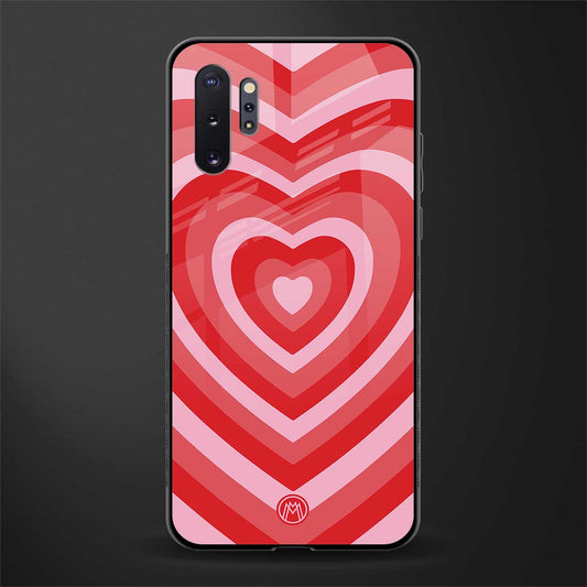 y2k red hearts aesthetic glass case for samsung galaxy note 10 plus image