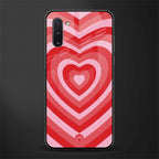 y2k red hearts aesthetic glass case for samsung galaxy note 10 image