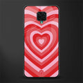 y2k red hearts aesthetic glass case for redmi note 9 pro image