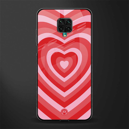 y2k red hearts aesthetic glass case for redmi note 9 pro max image