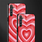y2k red hearts aesthetic glass case for realme 6 image-2