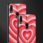 y2k red hearts aesthetic glass case for redmi note 7s image-2