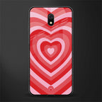 y2k red hearts aesthetic glass case for redmi 8a image