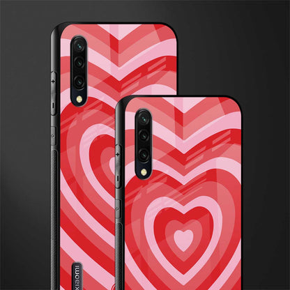 y2k red hearts aesthetic glass case for mi a3 redmi a3 image-2