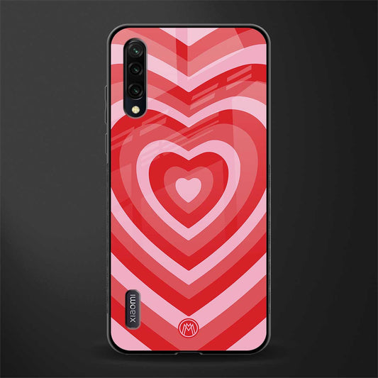 y2k red hearts aesthetic glass case for mi a3 redmi a3 image