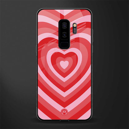 y2k red hearts aesthetic glass case for samsung galaxy s9 plus image