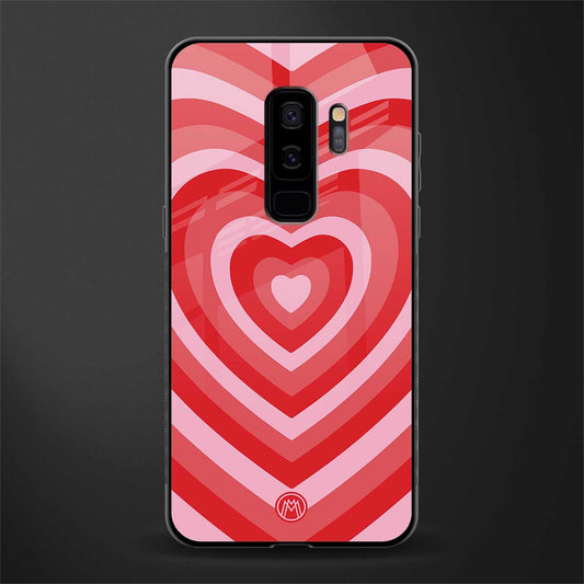 y2k red hearts aesthetic glass case for samsung galaxy s9 plus image