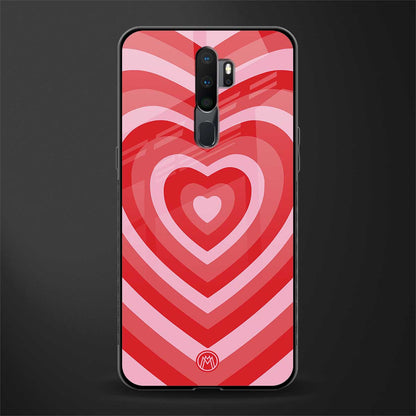 y2k red hearts aesthetic glass case for oppo a9 2020 image
