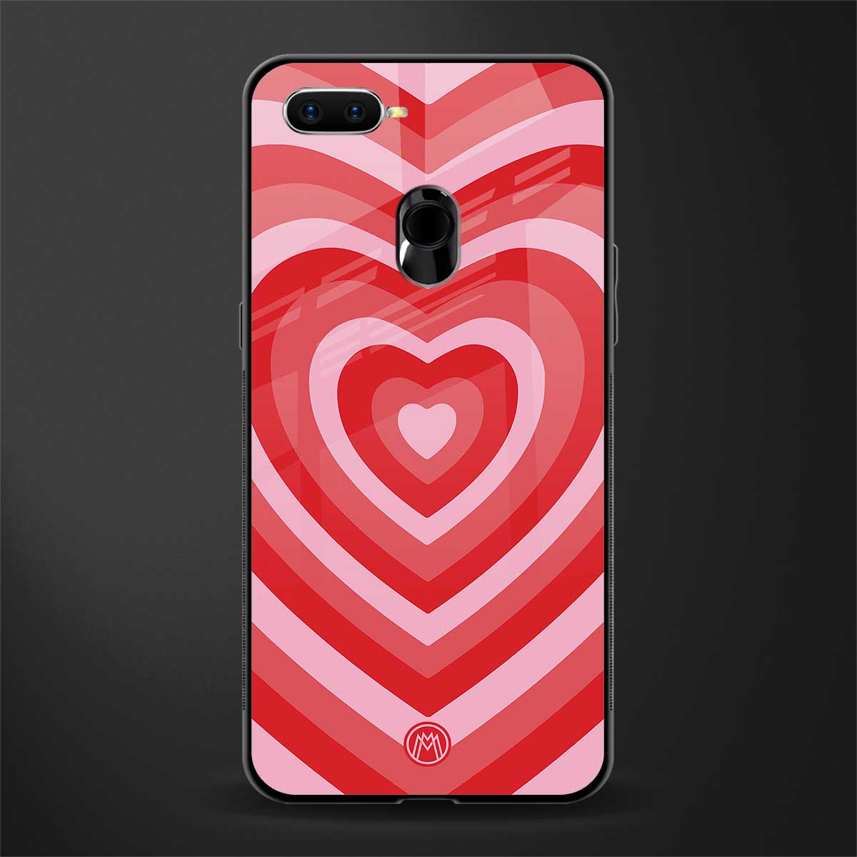 y2k red hearts aesthetic glass case for realme 2 pro image