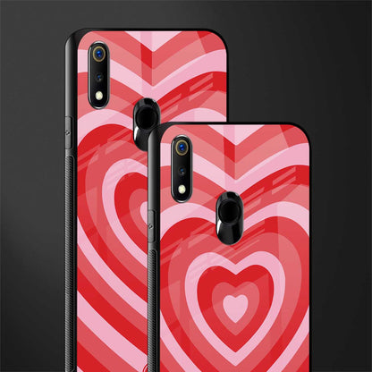 y2k red hearts aesthetic glass case for realme 3 pro image-2