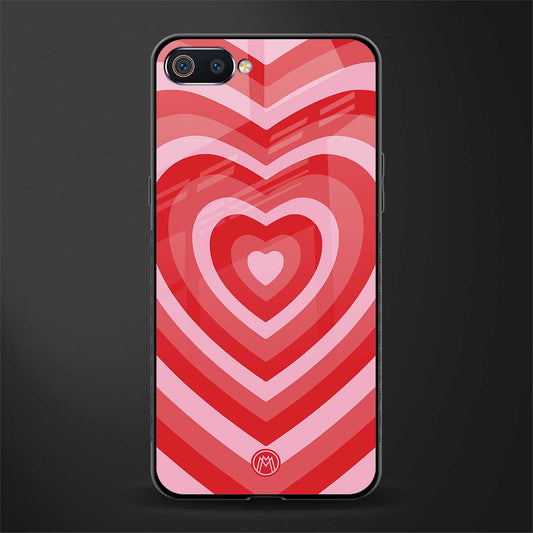 y2k red hearts aesthetic glass case for realme c2 image